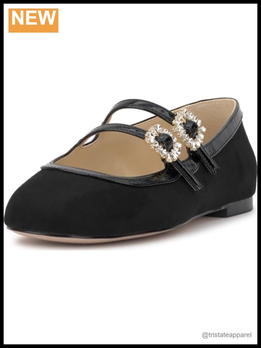 Jessica Simpson Allista Faux Suede Flats Round Toe Buckle Dress Shoe